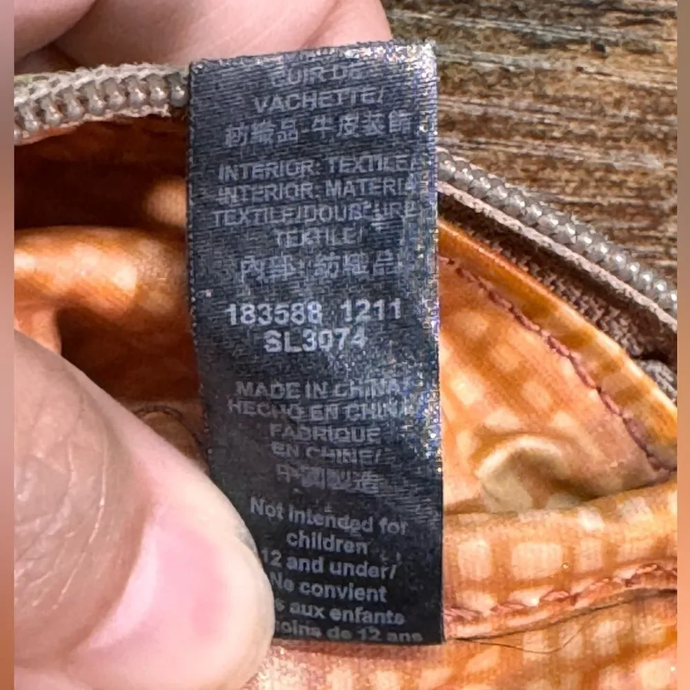 Fossil Key-Per yellow and gray‎ handbag OS